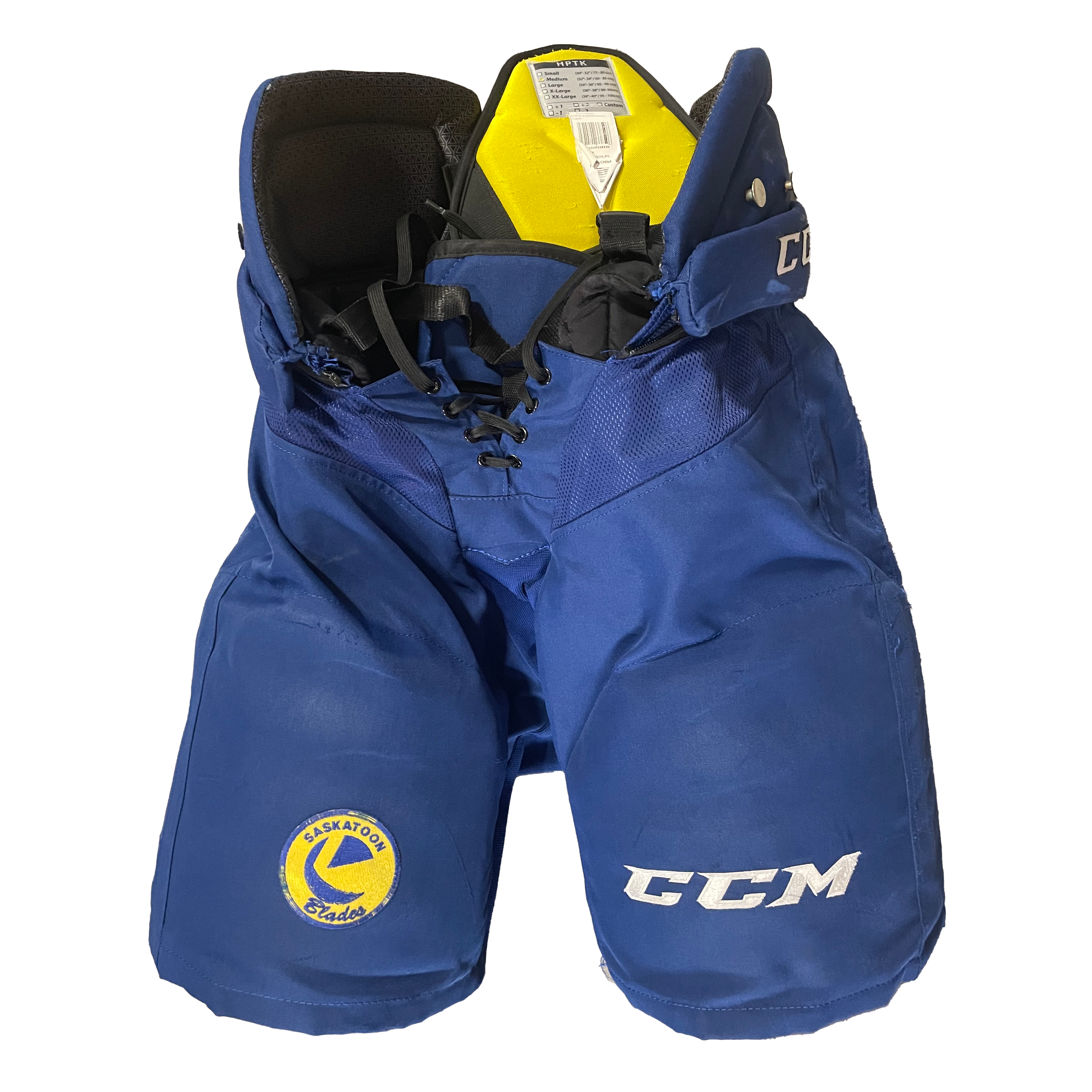 CCM HPTK - Pantalon de hockey WHL Pro Stock d'occasion (bleu)